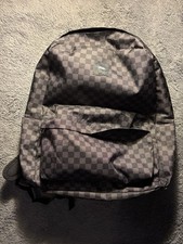 Official Vans Old Skool Checkerboard Backpack, Black, with Laptop Pocket