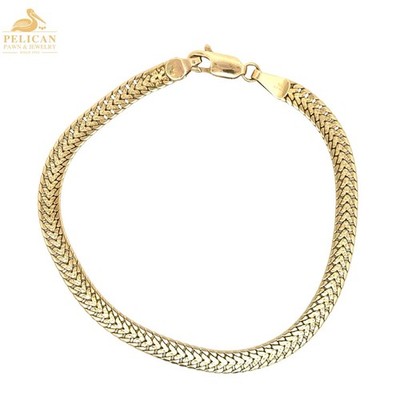 7.5'' 14K Gold Bismark Bracelet 4.3mm Thick (ARL) (PSH040555)