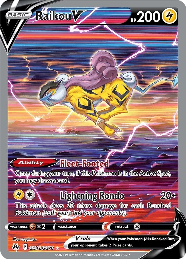 Holofoil - Raikou V - GG41/GG70 - Crown Zenith: Galarian Gallery - NM