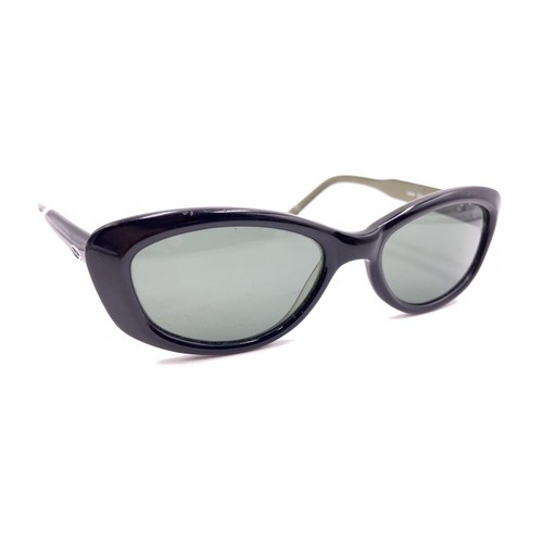 Smith Daisy Black Olive Slim Cat Eye Oval Sunglasses Gray Lens Women Designer