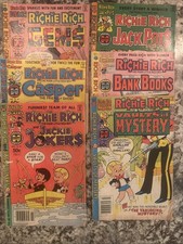 6 Richie Rich Harvey Comics. #’s 37, 42, 45, 46, 56 & 57 Vintage Books