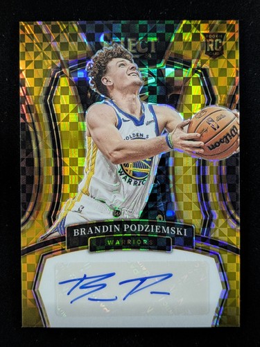 2023-24 Panini Select BRANDIN PODZIEMSKI 8/10 Rookie RC Auto Gold Prizm #RS-POD