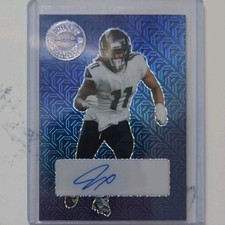 2023 Leaf Pro Set Metal Platinum Autographs Jaxon Smith-Njigba Blue Mojo #PL-JS…