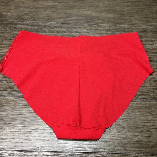 Neu mit Etikett Victoria's Secret Hüfthöschen Blumenmuster Spitzendetail rot Medium - Bild 7 von 7