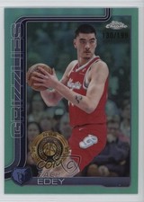 2025-26 Topps Chrome Aqua Refractor 130/199 Zach Edey #128 0m1w