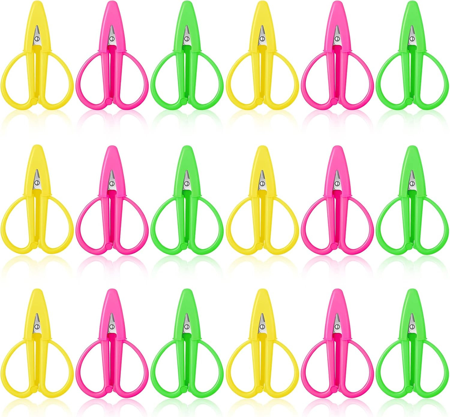 Ferraycle 18 Pcs Mini Scissors Multicolor Tiny Travel Scisso
