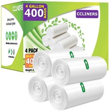 4 Gallon 15 Liter Trash Bag 400 Count Small 400 Count Pack of 1 , clear