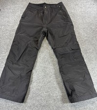 Lands' End Squall Waterproof Insulated Snow Pants Women M 10-12 Black Straight