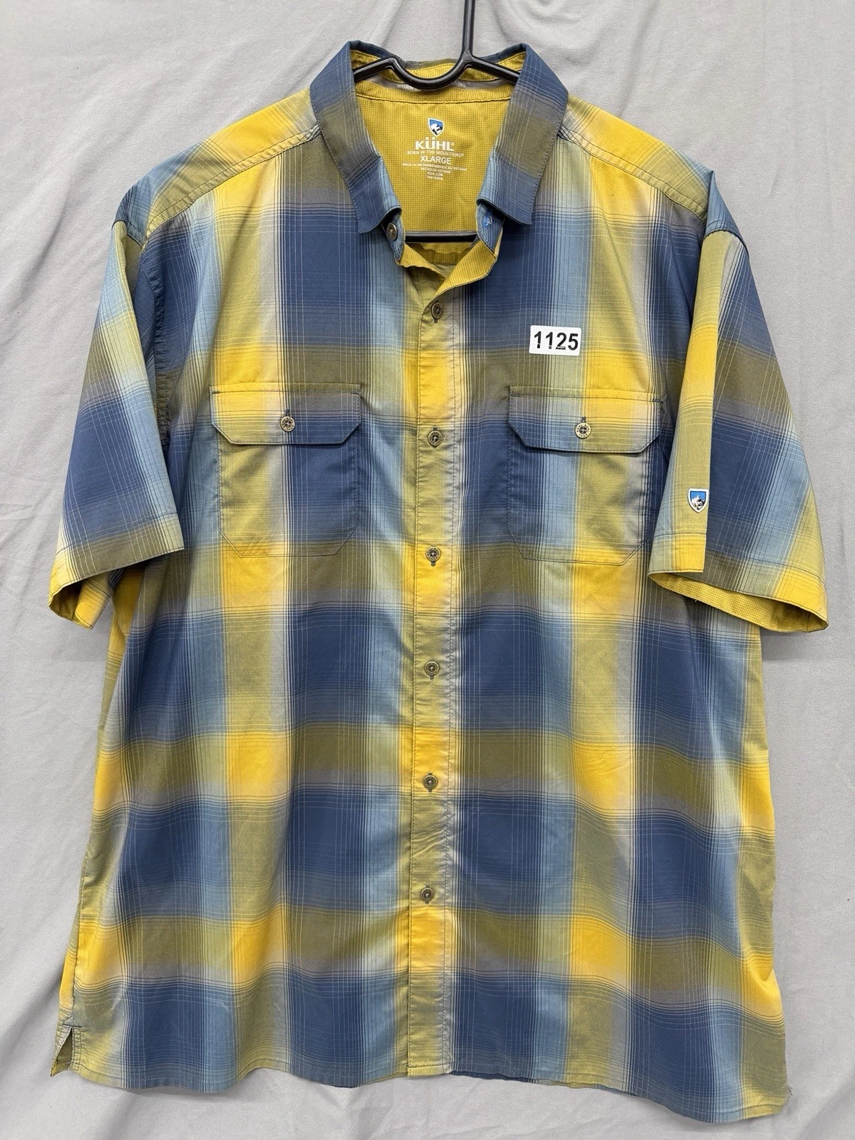 Kuhl Shirt Mens XL Plaid Short Sleeve Button Up Outdoor Hiking