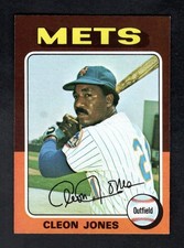 1975 Topps Baseball Card #43 Cleon Jones New York Mets NRMT