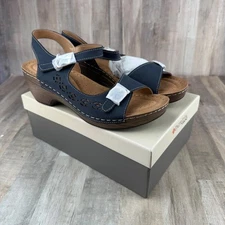 NEW Patrizia Women's 10 Shantay Navy Sandals Spring Step