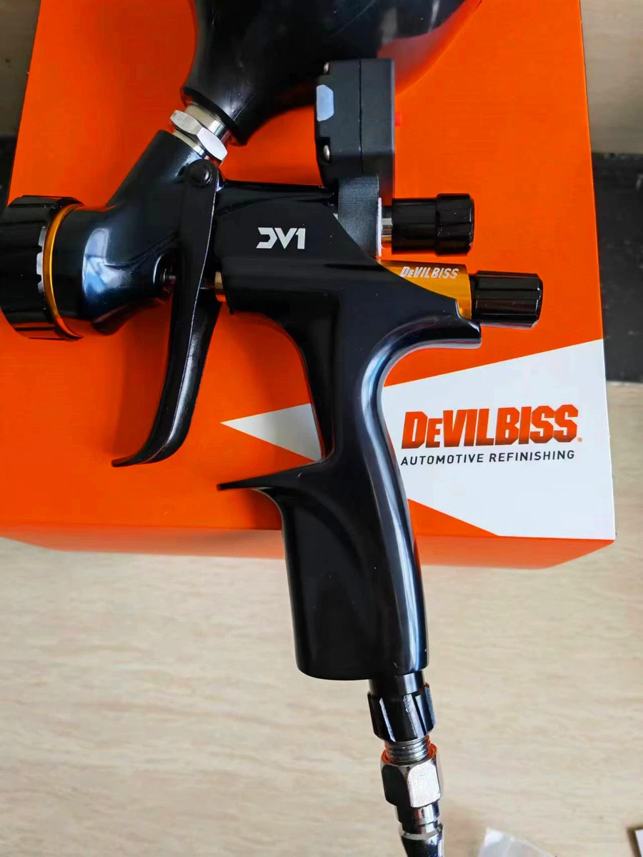 Devilbiss 704521 DV1 Klarlackpistole, 600 ml, digitales Manometer 