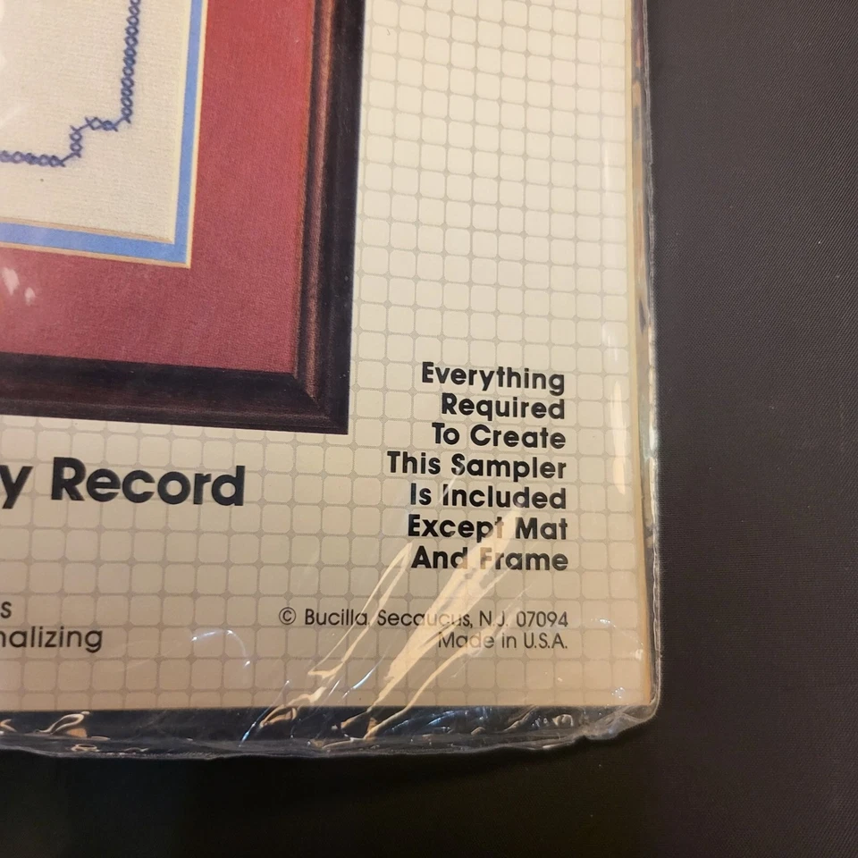 Bucilla Stitchery Sampler Kit "Celebración" Boda Aniversario Record 11" X 14" Foto 2 de 4
