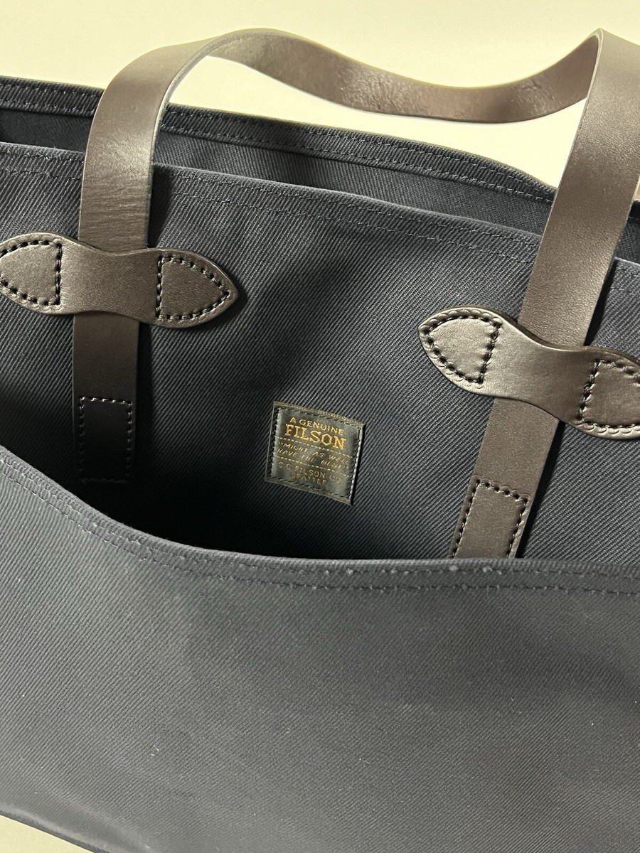 FILSON RUGGED TWILL OPEN TOTE BAG NAVY NWT WITHOUT KEY CLIP | eBay
