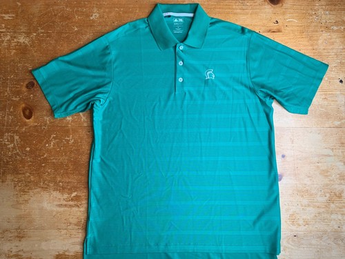 Men's Adidas Climacool Michigan State Spartans Polo Shirt Medium Green MSU B44 - Picture 2 of 4