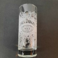 Jack Daniels Snowflakes Glass 10 oz. Etched Highball EUC Old # 7