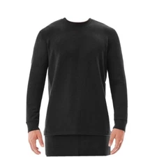 Member's Mark Men's Long Sleeve Lounge Tee Size S Heather Black.