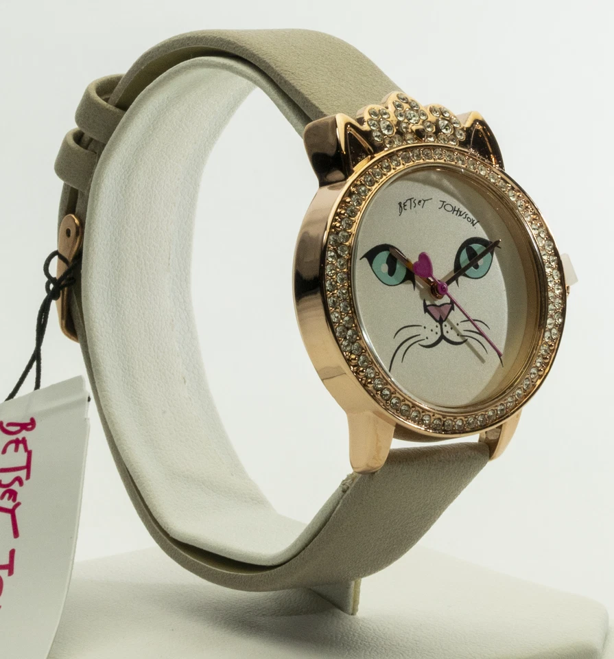 Reloj Betsey Johnson Mujer Caja Corona Cristal Tono Oro Rosa BJ00669-01BX, Nuevo Foto 4 de 4