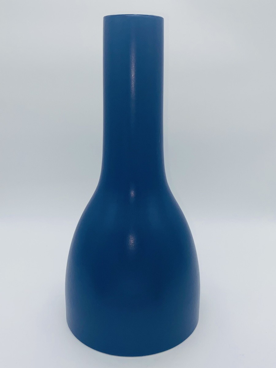 IKEA購入正規品 Ikea 18431 Blue Ceramic Modern Long Decorative Vase 11.5