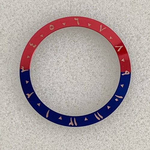 38mm Arabic Numerals Dual-color Watch Bezel Insert Replacement fit 40mm Case - Picture 18 of 43