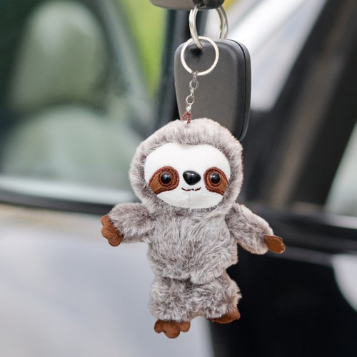 Cute Stuffed Sloth Plush Doll Cartoon Keychain Backpack Charm Pendant Gifts - Picture 6 of 12