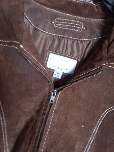 Wilsons Leather M. Julian Jacket Men XL Brown Suede Mid-Length Straight Fit - Picture 3 of 8