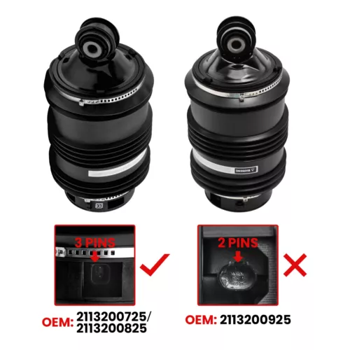2x Hinten 3pin Federbalg Luftfederung Für Mercedes E-Klasse W211 CLS C219 S211 - Bild 4 von 5