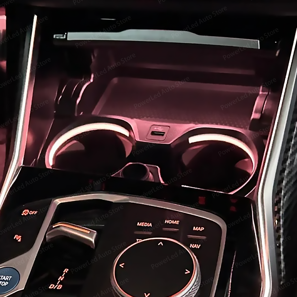 For 3 Series BMW G20 G80 11 Colors Car LED Cup Holder Ambient Light ...
