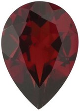 Natural Fine Deep Red Garnet - Pear Shape - Mozambique - AAA Grade