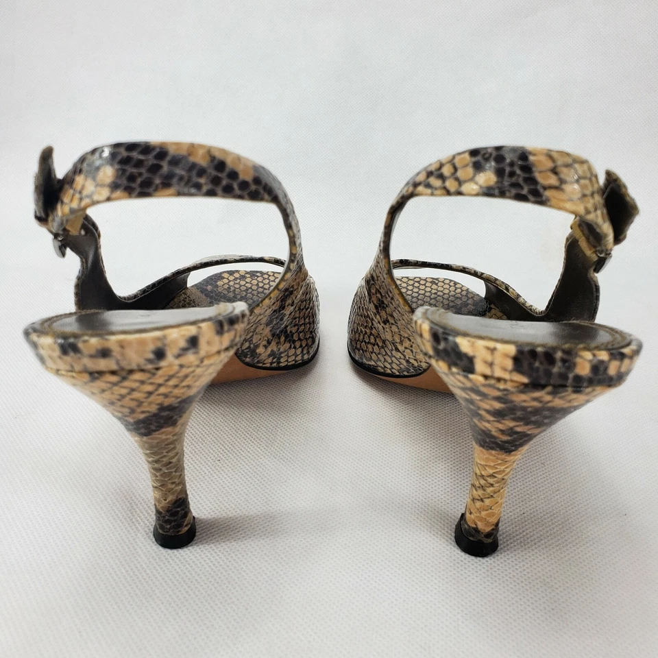 Zapatos de salón Tahari Robin MULTICOLOR piel de serpiente con puntera abierta para mujer talla 6,5 M Foto 3 de 4