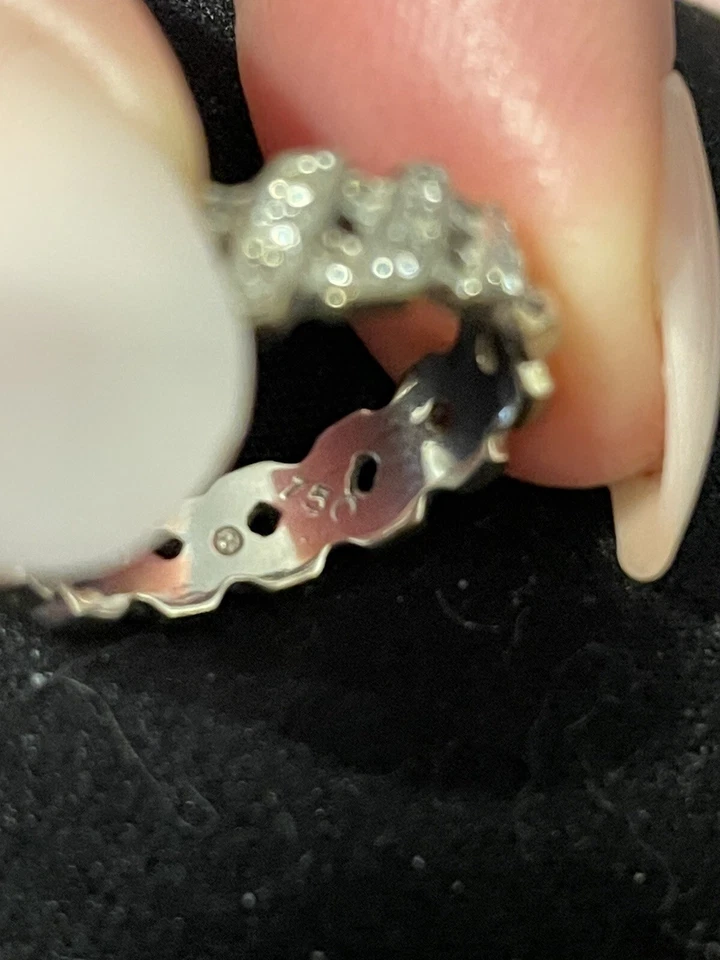 Hidalgo 18k White Gold Half Eternity Band Diamond Ring - Image 3 of 3