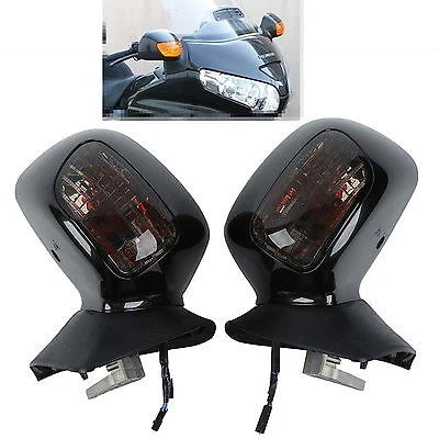 Black Rearview Mirrors &Smoke Signal Lens Fit For Honda Goldwing GL1800 01-17 US - Изображение 3 из 4