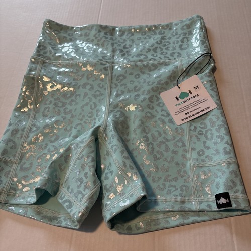 Wodbottom Shorts NWT Shiney Hiney Cheetah Women’s Medium Workout Mint Green