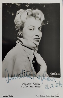Anneliese Kaplan Autogramm, Kolibri Karte, RAR