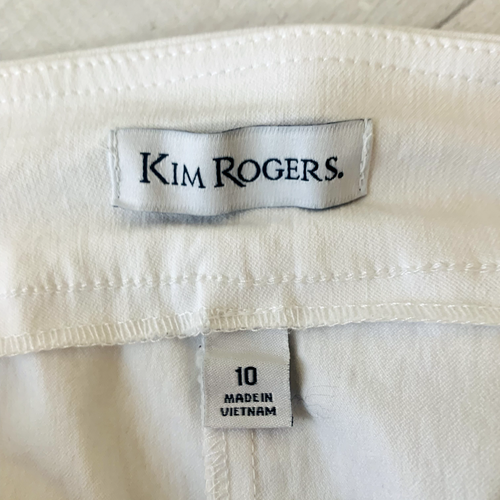Kim Rogers Womens Pull On Millennium Skort Stretch White Elastic Waist Size 10 - 第 10/12 張圖片