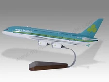 Airbus A380 Aer Lingus Desk Wood Airplane New Model Small Scale 1/250
