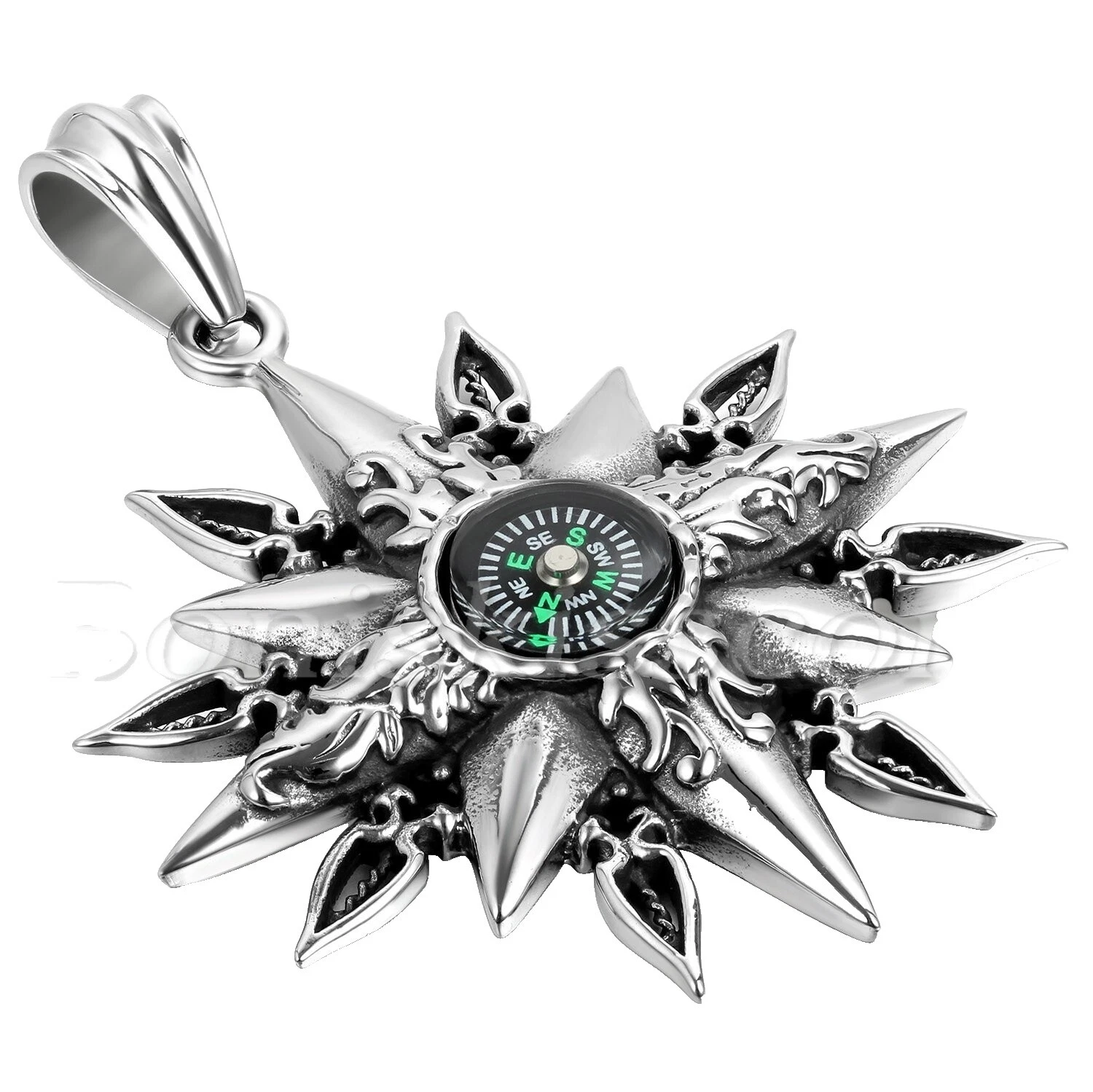 Collares y colgantes de acero inoxidable de resina para hombres