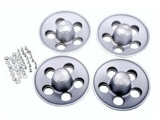 For Mopar 1970 To 1971 Light Argent Small Bolt Pattern Rallye Wheel Center Caps