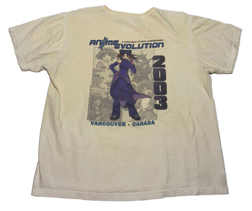 Vintage 00s Anime Evolution 2003 T Shirt Womens  Size Medium Expo Manga W7 - 第 1/6 張圖片