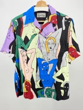 Wacko Maria Nude Woman Camp Collar Shirt size S made in Japan