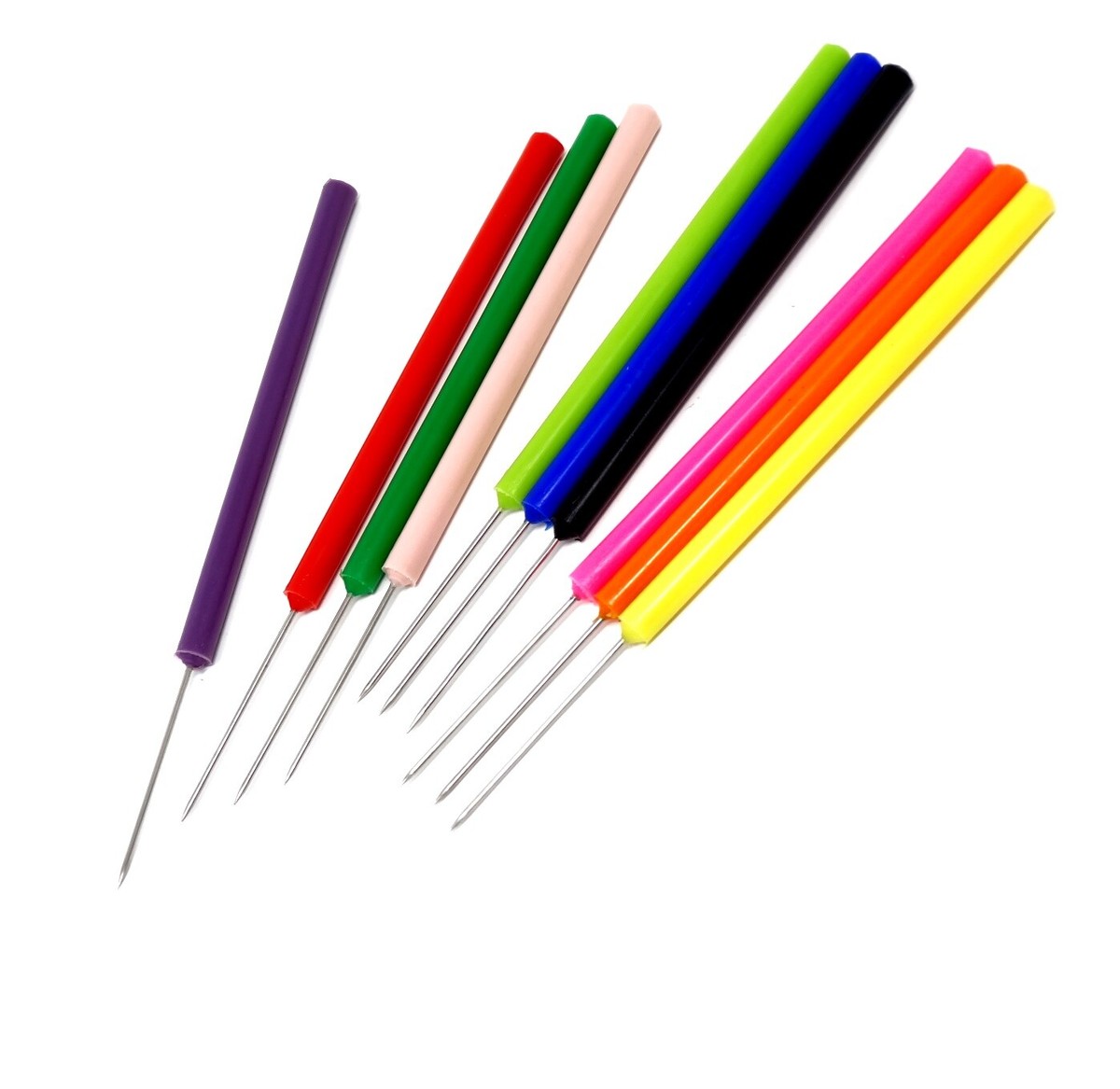 Assorted Multicolor Lab Dissecting Teasing Needles with Plastic