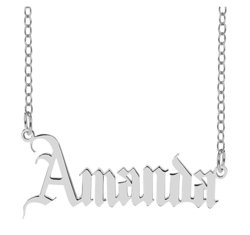 Personlized Fine Sterling Silver Gold Plated ANY NAME Chain Necklace 2023 - Picture 40 of 77