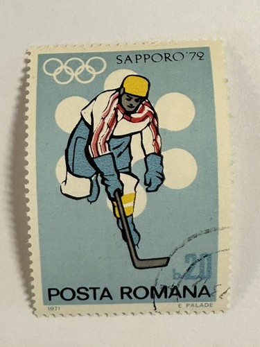 1982 Romania Winter Olympics Sapporo Japan 5 Stamp Set Ice Hockey Skating Skiing - Picture 10 of 17