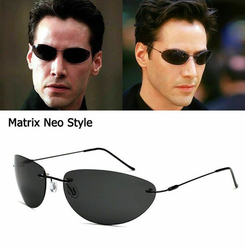 Gafas de sol polarizadas estilo neo The Matrix ultraligeras sin montura para hombre marca de conducción - Imagen 10 de 19
