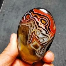 HOT89G Natural Polished Banded Agate Crystal Madagascar 6683+