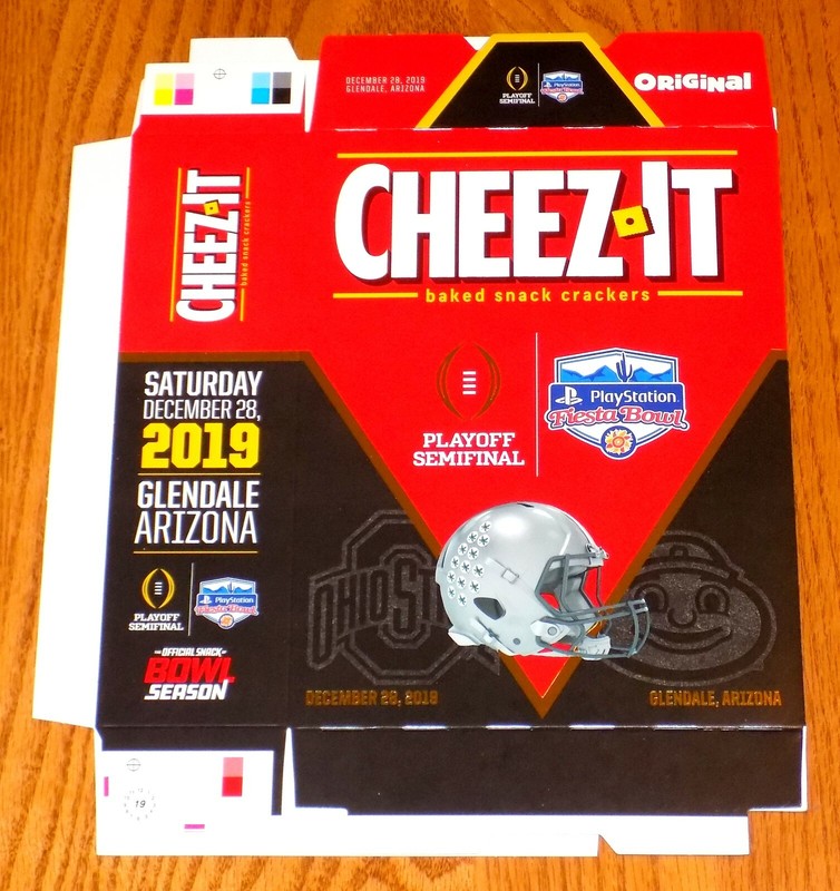CHEEZ-IT LIMITED EDITION NCAA 2019 FIESTA BOWL BOX OHIO STATE BUCKEYES