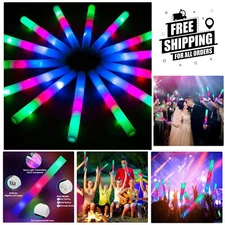 28 PCS LED Foam Glow Sticks - 3 Light Modes for Vibrant Party Atmospheres