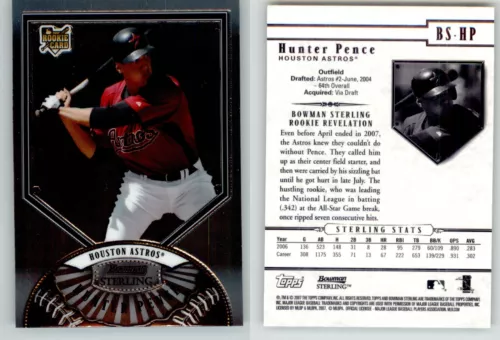 Hunter Pence 2007 Bowman Sterling #BS-HP RC Rookie Houston Astros