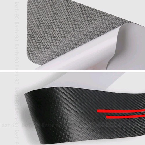 4Pcs Red Car Door Plate Sill Scuff Cover Anti-Scratch Sticker Protector Strip - Picture 6 of 13