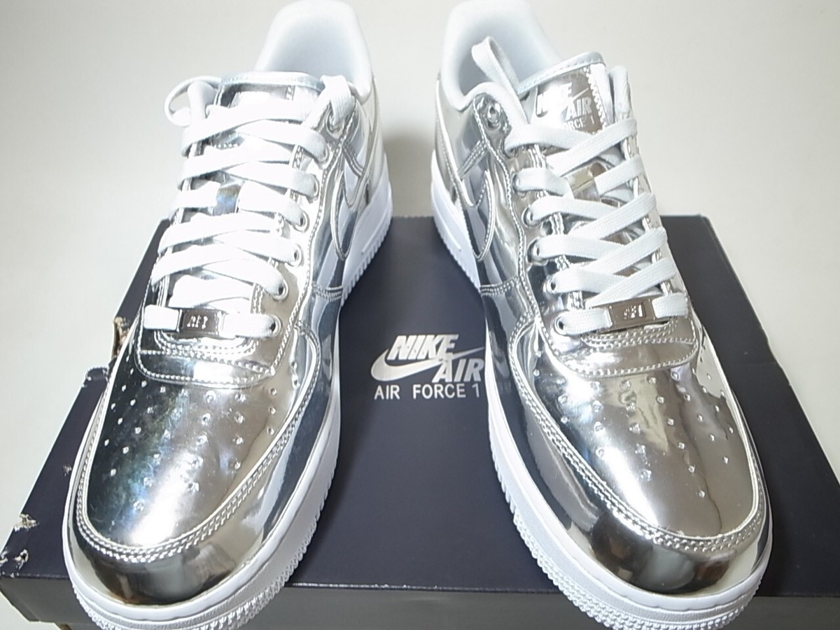 スニーカー NIKE Air Force 1 Low Liquid l llic Chrome [WMNS 2019 WMNS) Nike Air Force 1 Low 'Liquid Metal Swoosh Metallic